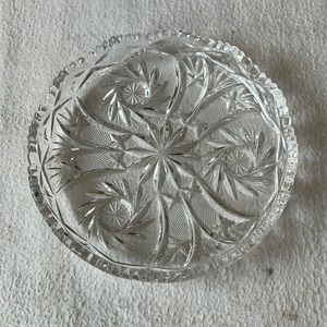 Heavy Leaded Crystal Dish Bowl